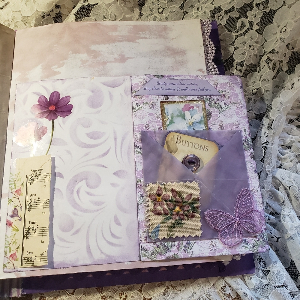 Junk journal. purple theme - Picture 7 of 12